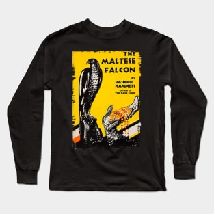 Maltese Falcon - Vintage Book Cover Long Sleeve T-Shirt